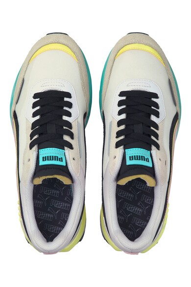 Puma Pantofi sport din material textil si piele intoarsa City Rider Femei