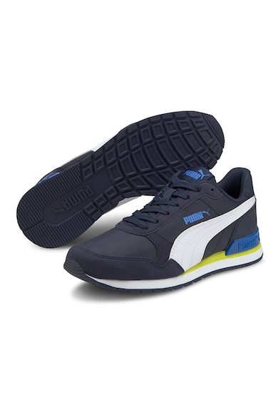 Puma Pantofi sport cu garnituri de piele ecologica ST Runner V2 Baieti