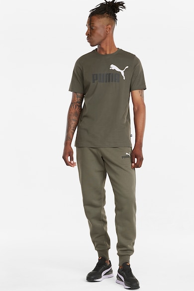 Puma Tricou cu imprimeu logo si decolteu la baza gatului Essentials +2 Colour Barbati