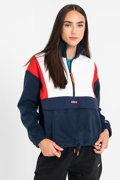 Tommy Jeans Bluza sport din fleece cu model colorblock Femei