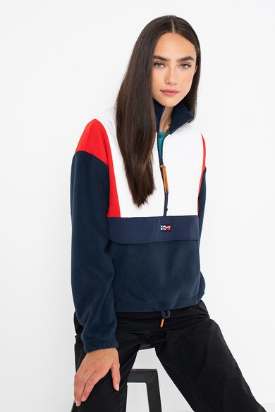 Tommy Jeans Bluza sport din fleece cu model colorblock Femei