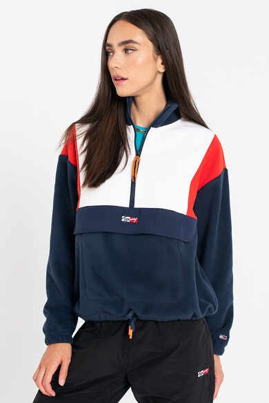 Tommy Jeans Bluza sport din fleece cu model colorblock Femei