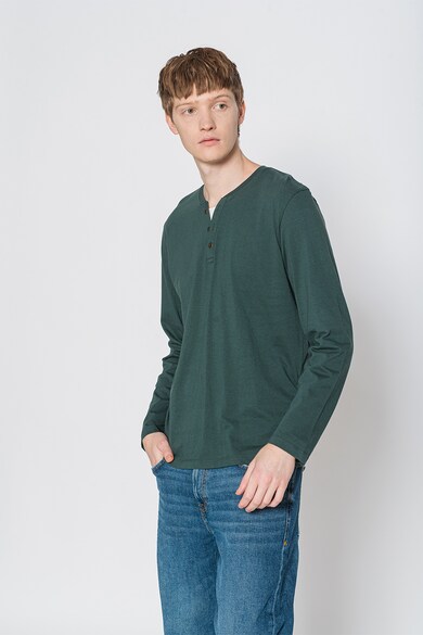 Tom Tailor Bluza Henley de bumbac Barbati