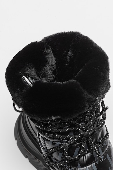 Karl Lagerfeld Luna bebújós csizma bőrrészletekkel női