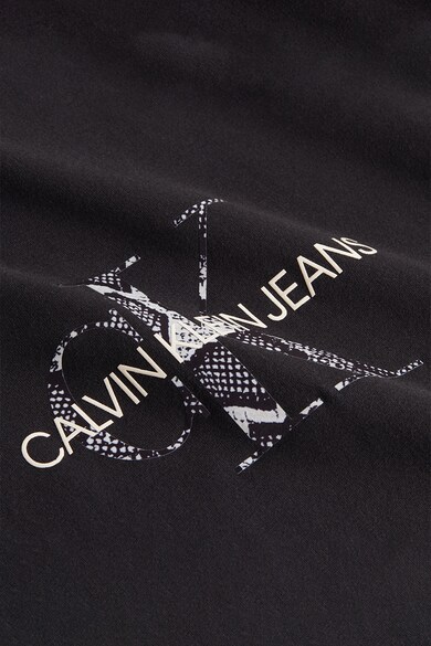 CALVIN KLEIN JEANS Tricou de bumbac organic cu imprimeu monograma cu model piele de sarpe Femei