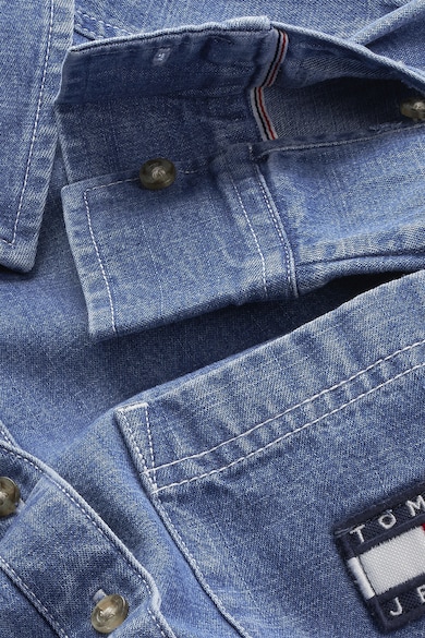 Tommy Jeans Camasa din denim cu buzunar pe piept Femei