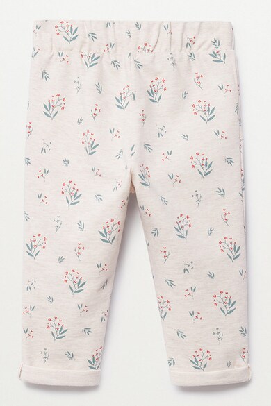 Mango Pantaloni sport de bumbac cu imprimeu floral Florap Fete