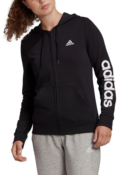 adidas Sportswear Hanorac cu fermoar si imprimeu logo Femei