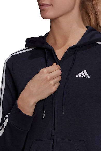adidas Sportswear Cipzáros pulóver kapucnival és hímzett logóval női