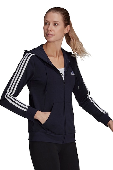 adidas Sportswear Cipzáros pulóver kapucnival és hímzett logóval női