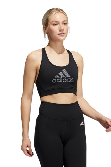 adidas Performance Bustiera sport cu imprimeu logo Don't Rest Femei