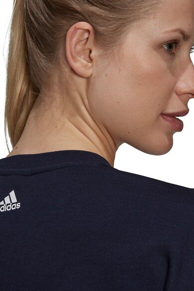 adidas Performance Bluza sport cu maneci cazute si imprimeu logo Femei