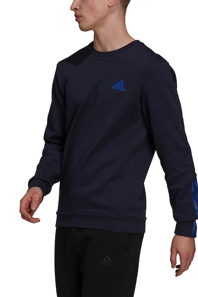 adidas Performance Bluza sport din amestec de bumbac cu decolteu la baza gatului Barbati