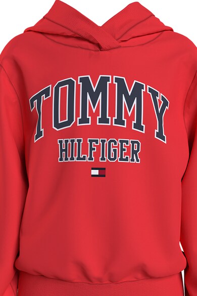 Tommy Hilfiger Hanorac din bumbac organic cu garnituri striate Fete