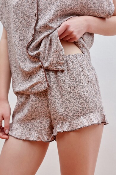 Penti Pijama cu pantaloni scurti si imprimeu floral Femei