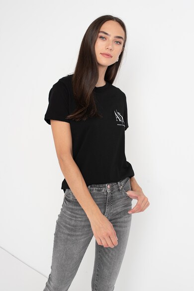 ARMANI EXCHANGE Tricou regular fit de bumbac cu logo pe piept Femei