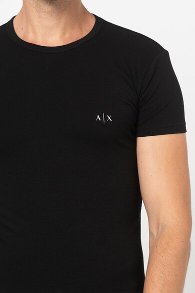 ARMANI EXCHANGE Set de tricouri cu decolteu rotund si logo - 2 piese Barbati