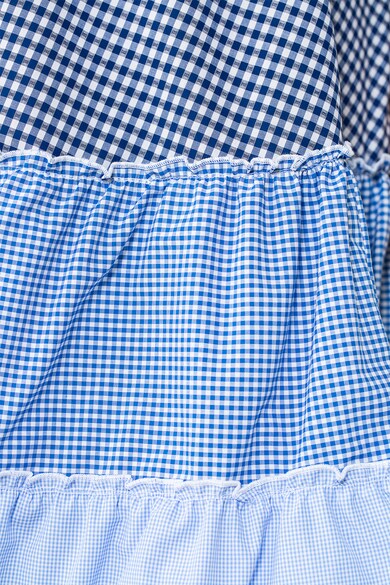 Antonia M Rochie evazata cu decolteu halter si model gingham Femei