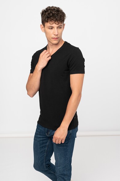 Casual Friday Tricou slim fit cu decolteu in V Barbati