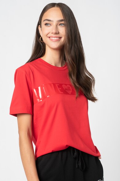 Love Moschino Tricou de bumbac cu imprimeu Femei