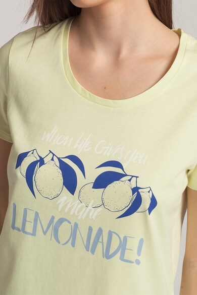 Sofiaman Pijama scurta din bumbac organic Fruity Lemons Femei