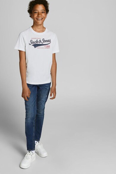 Jack & Jones Tricou cu decolteu rotund si imprimeu logo Baieti