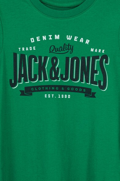 Jack & Jones Tricou cu decolteu rotund si imprimeu logo Baieti