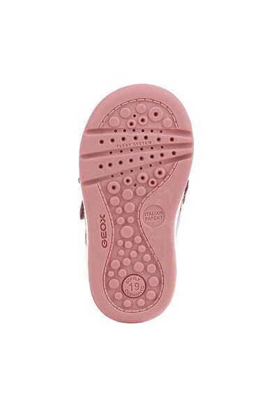 Geox Pantofi sport de piele cu insertii de piele intoarsa Fete