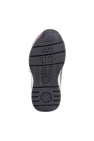 Geox Pantofi sport de piele ecologica cu velcro Fete