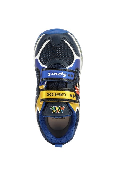 Geox Pantofi sport de piele ecologica si textil cu velcro Android Baieti