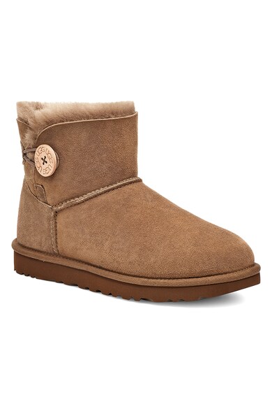 UGG Cizme scurte de piele intoarsa, fara inchidere Mini Bailey Button II Femei