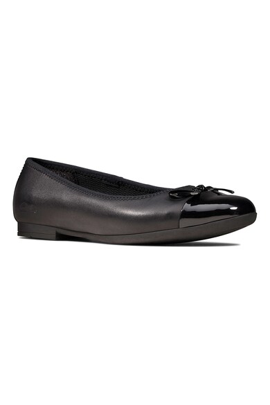 Clarks Balerini de piele Scala Bloom, Negru Fete