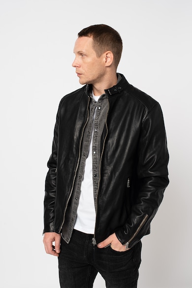 AllSaints Jacheta biker de piele Cora Barbati