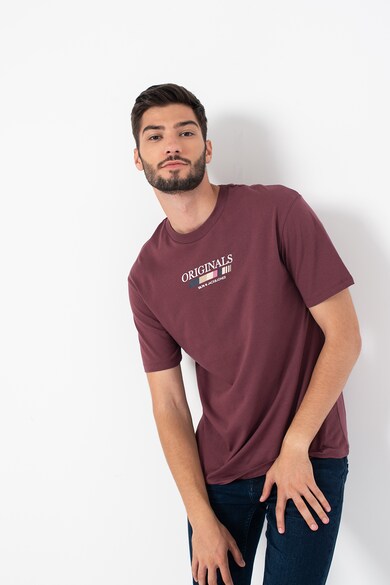 Jack & Jones Tricou cu decolteu la baza gatului si logo Clay Barbati