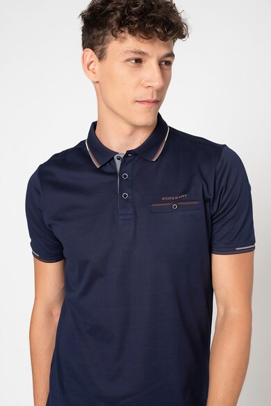 State of Art Tricou polo din bumbac cu buzunar pe piept Barbati