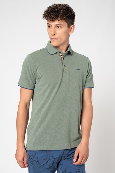 State of Art Tricou polo regular fit din material pique cu terminatii contrastante Barbati