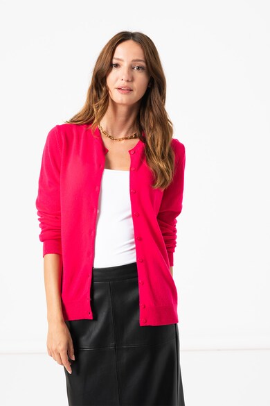 United Colors of Benetton Cardigan din lana virgina cu aspect de tricot fin Femei