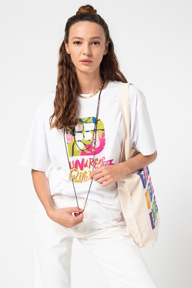 Fashion Days Tricou unisex de bumbac organic cu imprimeu grafic Femei