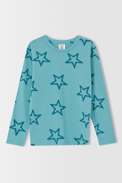 DeFacto Pijama cu pantaloni lungi si imprimeu cu stele Baieti