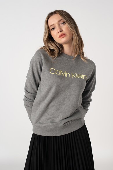 CALVIN KLEIN Bluza sport de bumbac organic cu logo Femei