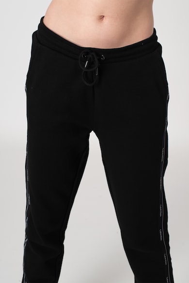 CALVIN KLEIN Pantaloni sport din bumbac organic cu benzi laterale cu logo Femei