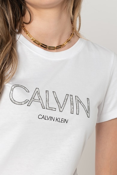 CALVIN KLEIN Tricou de bumbac organic cu logo Femei