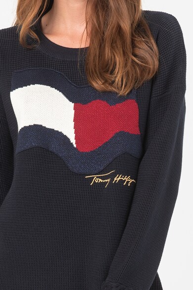 Tommy Hilfiger Rochie-pulover de bumbac organic Motion Flag Femei