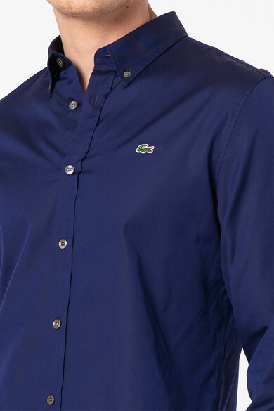 Lacoste Памучна риза по тялото с лого Мъже