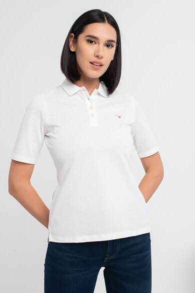 Gant Tricou polo din pique cu logo mic brodat Femei