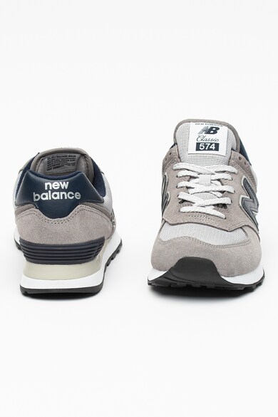 New Balance Pantofi sport cu garnituri de piele intoarsa si logo 574 Barbati