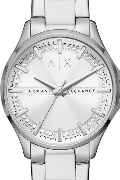 ARMANI EXCHANGE Ceas quartz de otel inoxiadabil decorat cu cristale Femei