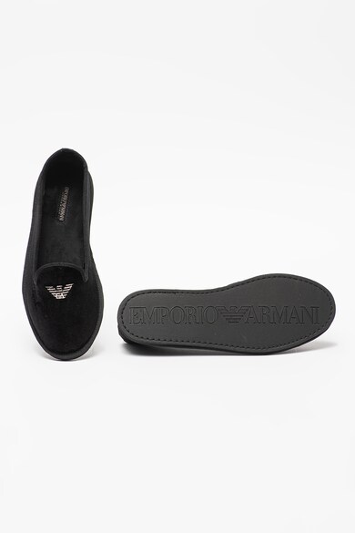 Emporio Armani Underwear Pantofi loafer de casa, cu broderie logo Femei