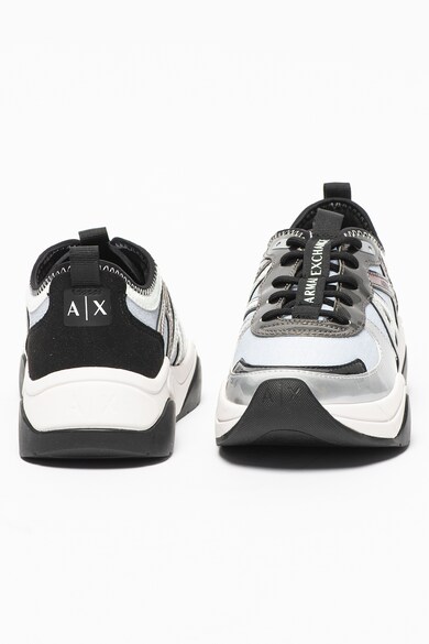 ARMANI EXCHANGE Pantofi sport cu insertii metalizate Femei