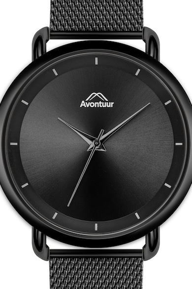 Avontuur Ceas quartz cu bratara din otel inoxidabil cu model plasa Barbati